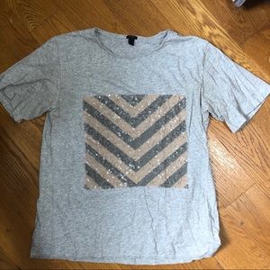 J.Crew Chevron Sequin Tee